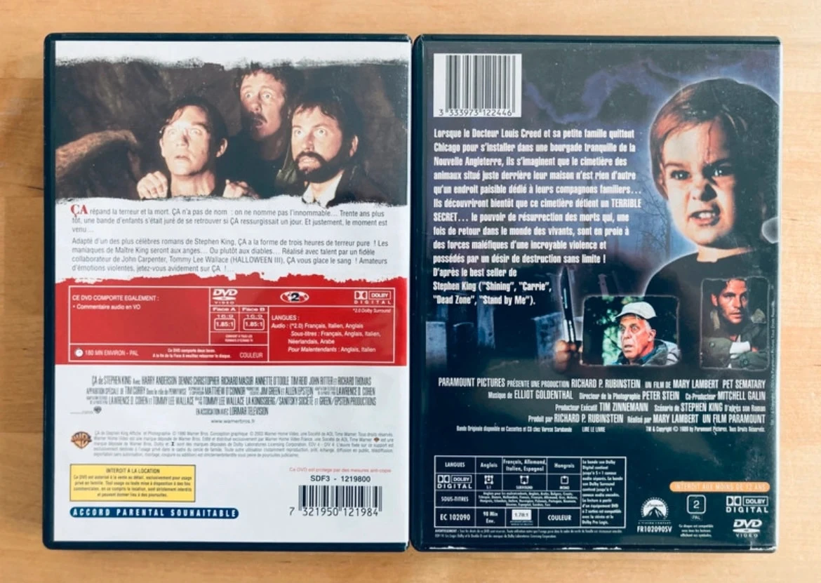 Lot 2 DVD cultos Stephen King: Isso e Cemitério. – photo 3